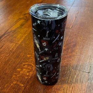Freddy Black Tumbler with Red and White Accents